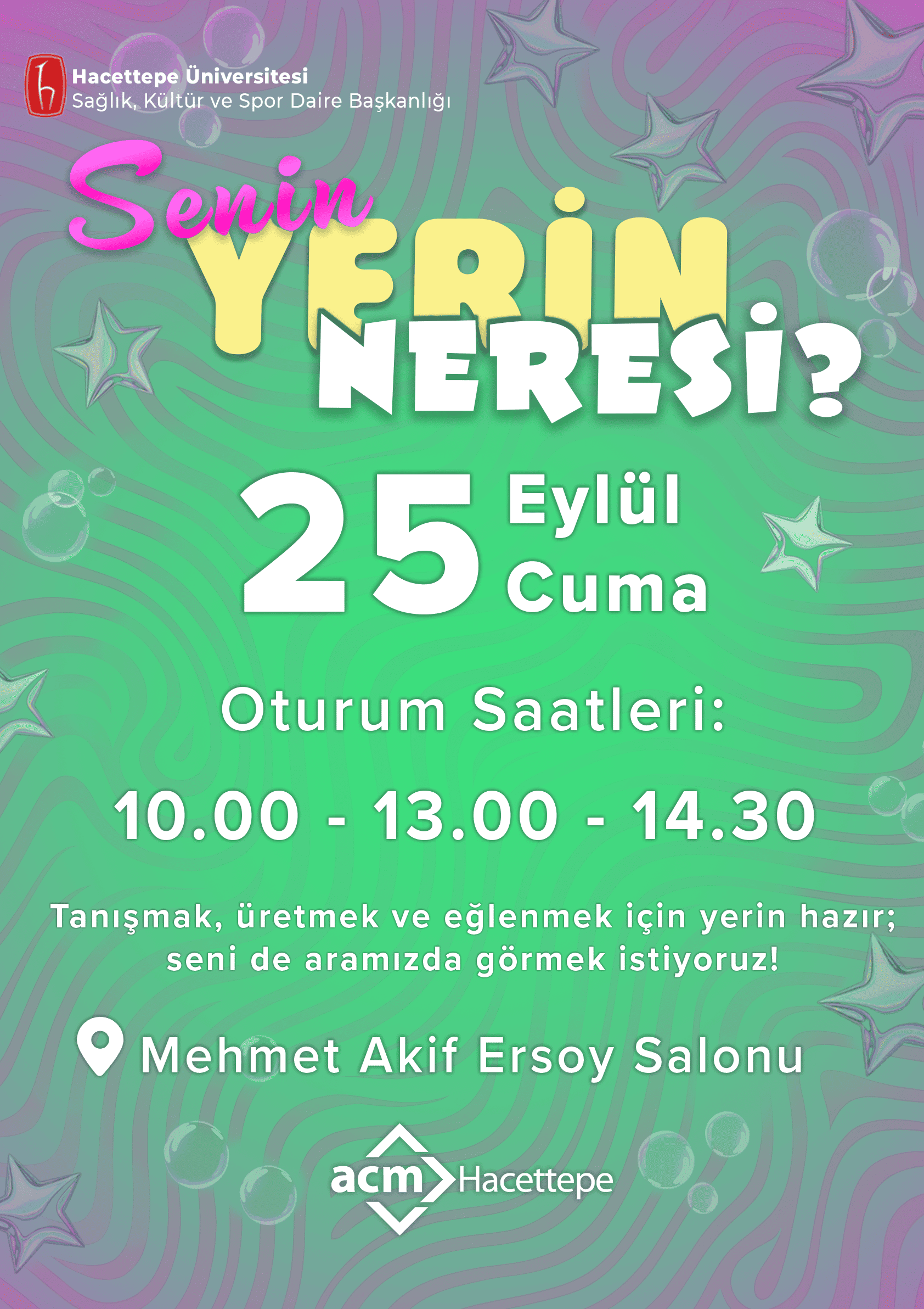 Senin Yerin Neresi Etkinliği (Tanışma Toplantısı)