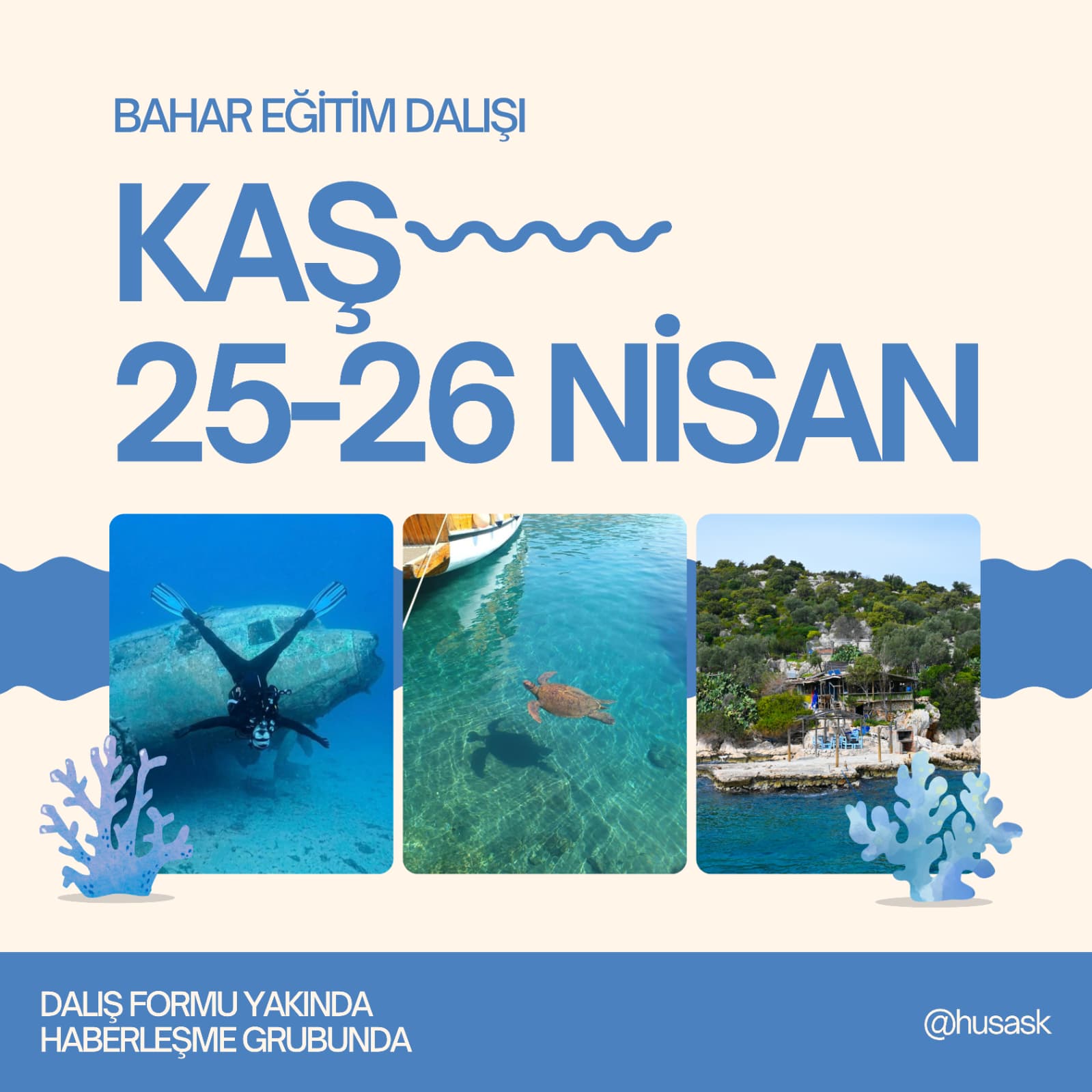 25-26 Nisan Kaş Eğitim Dalışı