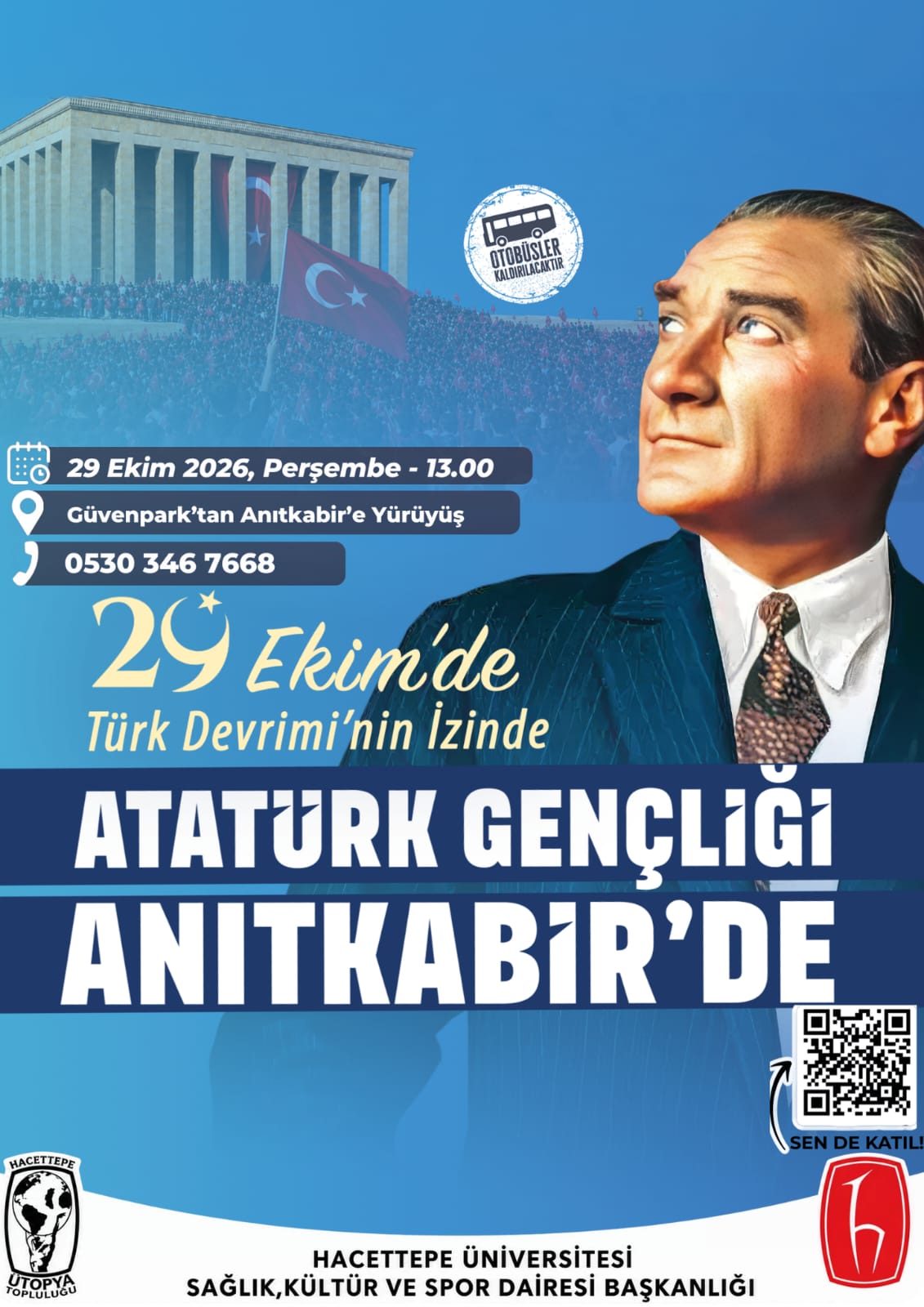 29 Ekim'de Atatürk Gençliği Anıtkabir'de