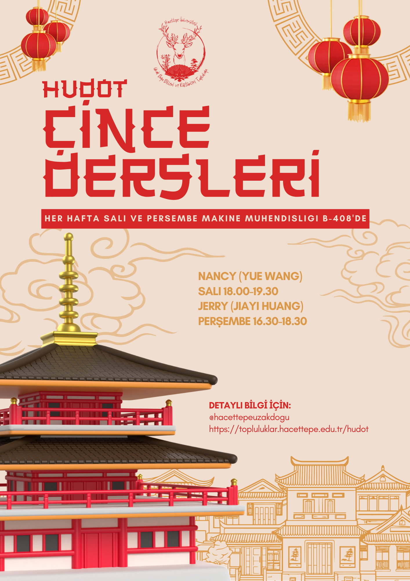 Jerry (Jiayi Huang) ile HUDOT Çince Başlangıç Devam Dil Dersleri