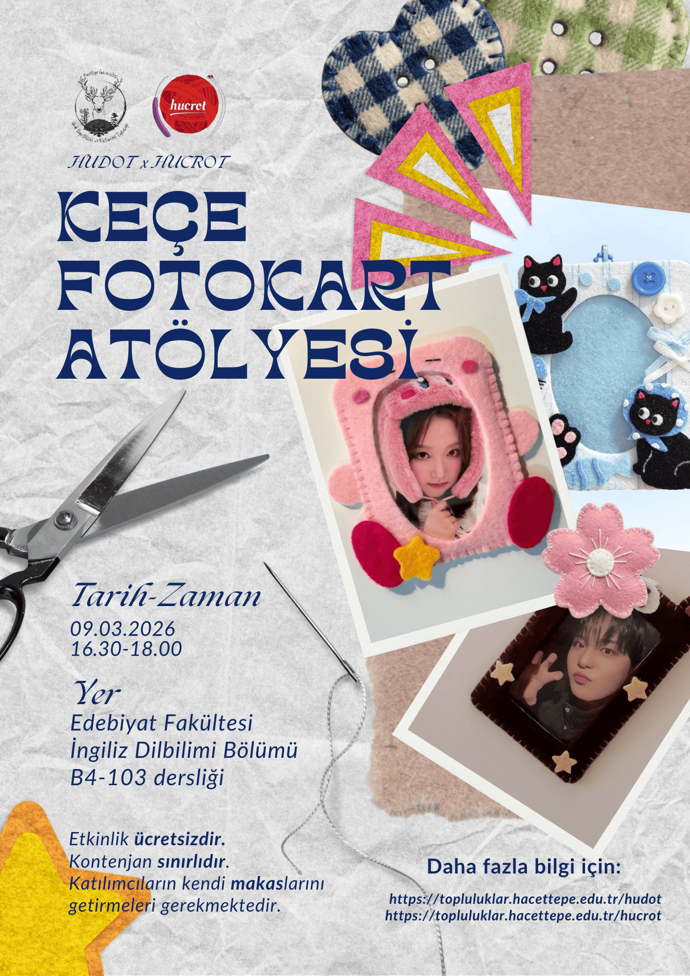 HUDOT x HUCROT Keçe Fotokart Kılıfı Atölyesi (Felt Photocard Workshop)